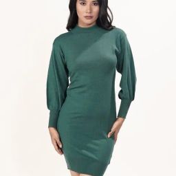 Zink London Green Solid Mini Dress-picture-30