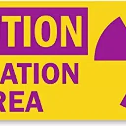 Color World Express 11X8 Inches Caution Radiation Area Vinyl Self Adhesive Sticker SS-13-image-23