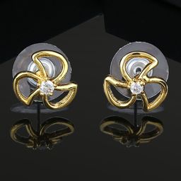 Estele Gold-Plated & White Classic Studs-image-91