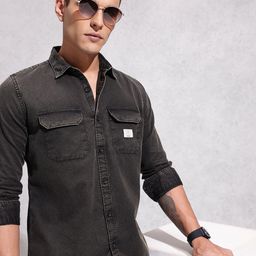 WROGN Pure Cotton Denim Shirt-picture-0