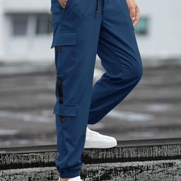 StyleCast x Revolte Men Pleated Cargos Trousers-image-126
