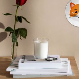 THE QUIRKY HOME A Whisker Of Fun White & Orange Printed Ceramic Wall Plate-35
