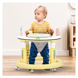 Baybee Melody Baby Walker for Kids, Round Kids Walker with 5 Adjustable Height & 360° Degree Swivel Seat | Kids Activity Walker for Baby with Musical Toy Bar (Yellow)-19