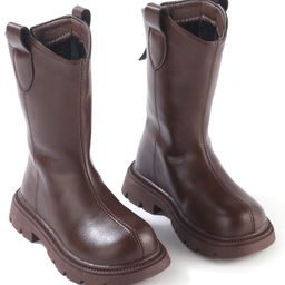 Oh! Pair Slip On Winter Boots - Brown-image-12