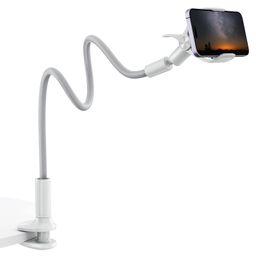 SAIJI Gooseneck Phone Holder Mount Stand with 360° Adjustable Clamp Clip, Compatible with All 4-7" Cellphones Grey-20
