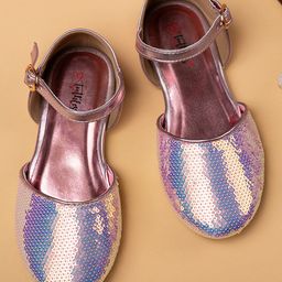 Toothless Sequins Embellished Mary Jane Ballerinas - Pink-image-72