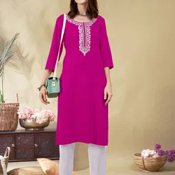 Anouk Rustic Embroidered Straight Kurta-41