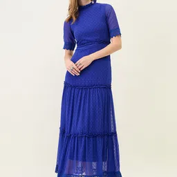 aayu Ruffled Georgette Lace Inserts Maxi Dress-image-61