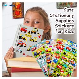 Bunie Vehicle Theme 3D Puffy Stickers Set  Pack of 4 Sheets Random Design image 4
