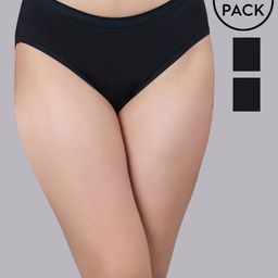 SIMOH Pack Of 3 Mid-Rise Hipster Briefs - H7114_Black_Black_Black-22