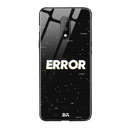 DailyObjects Black & White System Error OnePlus 7 Glass Case image 1