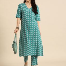 Anouk Women Printed Regular Kurta with Trousers-picture-51