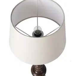 Homesake Antique Black Mabel Wood Table Lamp with Khadi Shade (Bulb Included) - Set of 1 image 4