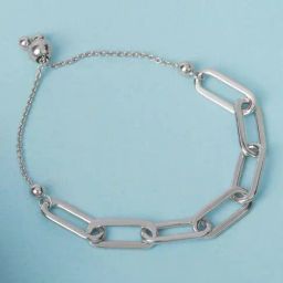 Mia by Tanishq Modern Link Silver Bracelet for Women-image-21