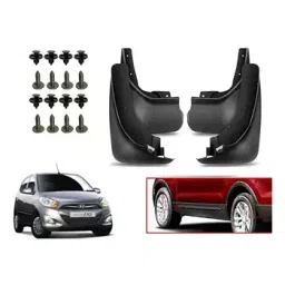 Auto Pearl Front Mud Guard, Rear Mud Guard For i10 1.2L (Black) Set of 4 Pcs-21