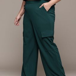 The Roadster Lifestyle Co. Women Plus Size Cargos Style Trousers-image-42