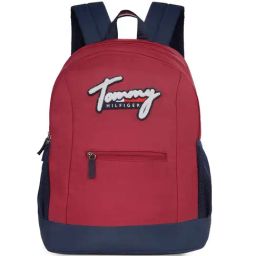 Tommy Hilfiger Utopia Burgundy Polyester Solid Backpack - 27 Ltrs-image-15