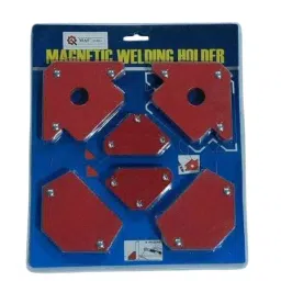 FLAMINGO ENTERPRISE Magnetic Welding Holder Set Arrow Type 45°, 90°, 135° Magnet & Iron Red 100 mm Throat Depth 100 cm Clamping (Pack of 6)-image-25