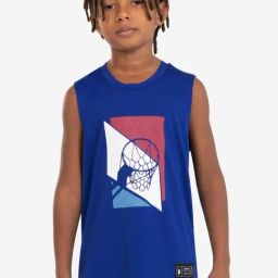 Tarmak by Decathlon Kids Deep Indigo Printed Tank Top-picture-49
