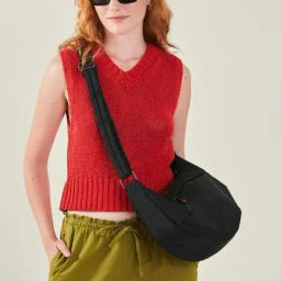 Accessorize London Black Solid Sling Handbag-47