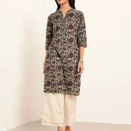 Rangmanch by Pantaloons Navy Printed Kurta-picture-17