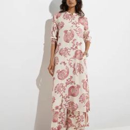 Utsa by Westside Dusty Pink Anar Detailed A-Line Kurta-83