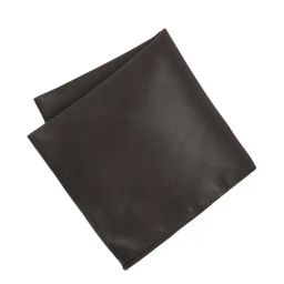 Peter England Brown Solid Pocket Square-image-3