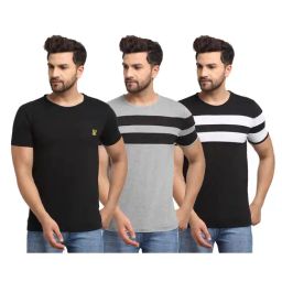 Vimal Jonney Multicolor Round Neck T-Shirt (Pack of 3)-image-89
