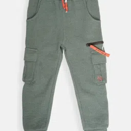 Angel & Rocket Kids Green Cotton Regular Fit Joggers-image-78