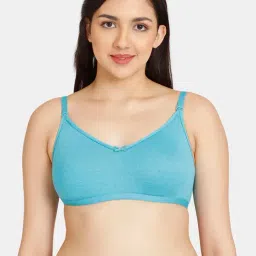 Rosaline by Zivame Blue Wireless Non Padded T-Shirt Bra-image-33