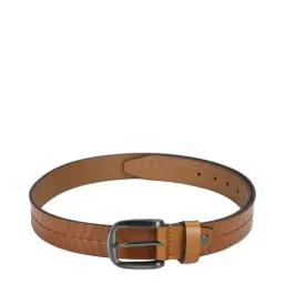 Peter England Tan Leather Waist Belt for Men-image-25