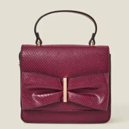 Accessorize London Maroon Textured Sling Handbag-picture-14