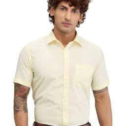 Park Avenue Yellow Regular Fit Shirt-image-17