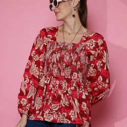 SHEETAL Associates Floral Print Crepe Top-picture-28