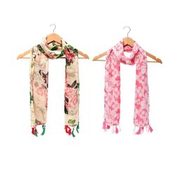StoleVilla Women Printed Designer Chiffon Stoles and Scarf - Pack of 6-image-58
