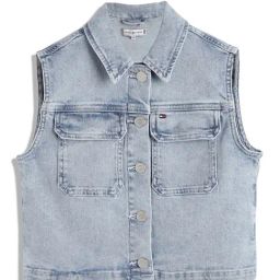TOMMY HILFIGER Girls Blue Solid Jacket-image-19