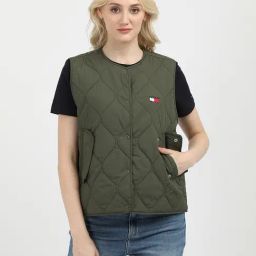 TOMMY HILFIGER Green Graphic Print Quilted Jacket-image-28
