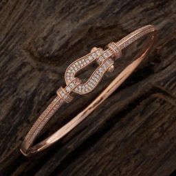 Kushal's Fashion Jewellery Rose-Gold Tone Kada for Women-picture-37