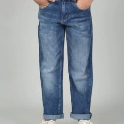 Cantabil Boy's Blue Cotton Denim Flat Front Mid Rise Full Length Regular Fit Casual Jeans-image-24