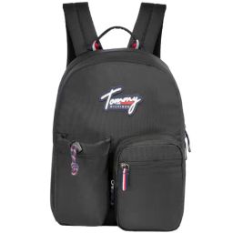 Tommy Hilfiger Gragner Black Polyester Solid Backpack - 10 Ltrs-image-78