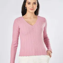 Honey By Pantaloons Lilac Snow Skinny Top-picture-24