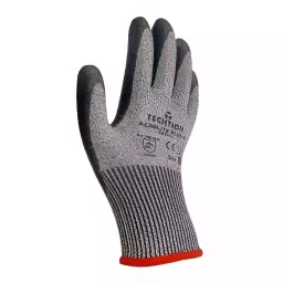 SSWW Synthetic Polyester Cut Resistant Gloves Grey & Black Color, L Size, SSWW396 (Pack of 100 Pair)-image-5