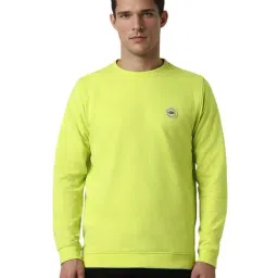Peter England Green Slim fit Solid Sweatshirts-picture-42