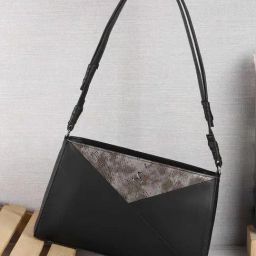 Mochi Black Textured Medium Shoulder Handbag-image-49