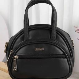 Mochi Black Solid Medium Handbag-picture-16