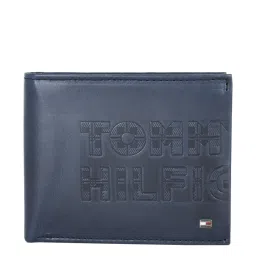 Tommy Hilfiger Rowan Navy Textured Bi-Fold Wallet for Men image 1