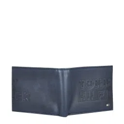 Tommy Hilfiger Rowan Navy Textured Bi-Fold Wallet for Men image 3