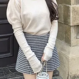 KPOP Women Round Neck Extended Sleeves Top-picture-15