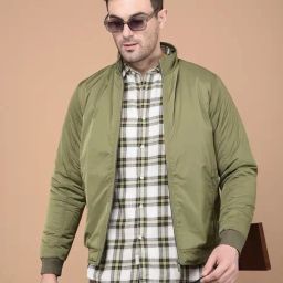 Crimsoune Club Olive Regular Fit Bomber Jacket-picture-12