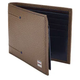 Tommy Hilfiger Corey Brown Textured Bi-Fold Wallet for Men image 2